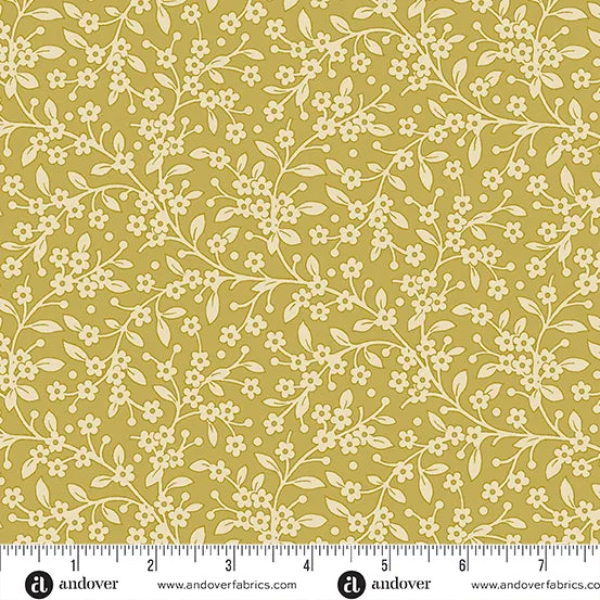 Chartreuse Jasmine - Flower Box by Andover Fabrics