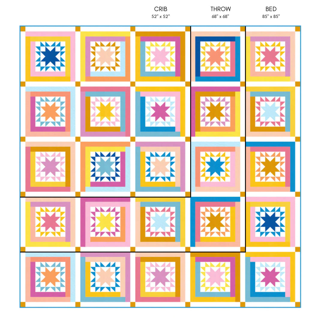Cabin Nights Quilt Paper Pattern - Prairie Quilt Co