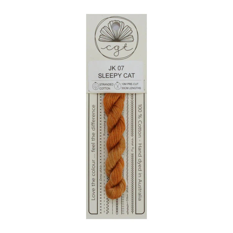 JK07 Sleepy Cat Stranded Cotton - Cottage Garden Threads