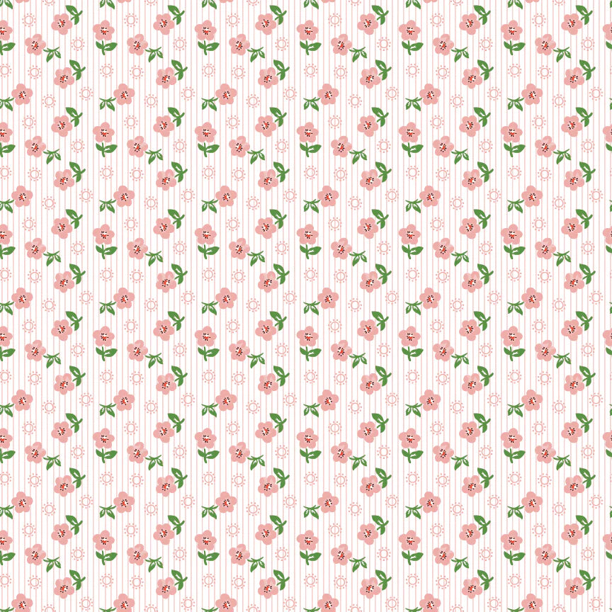 Sugar Petals Pink - Flower Market by Poppie Cotton
