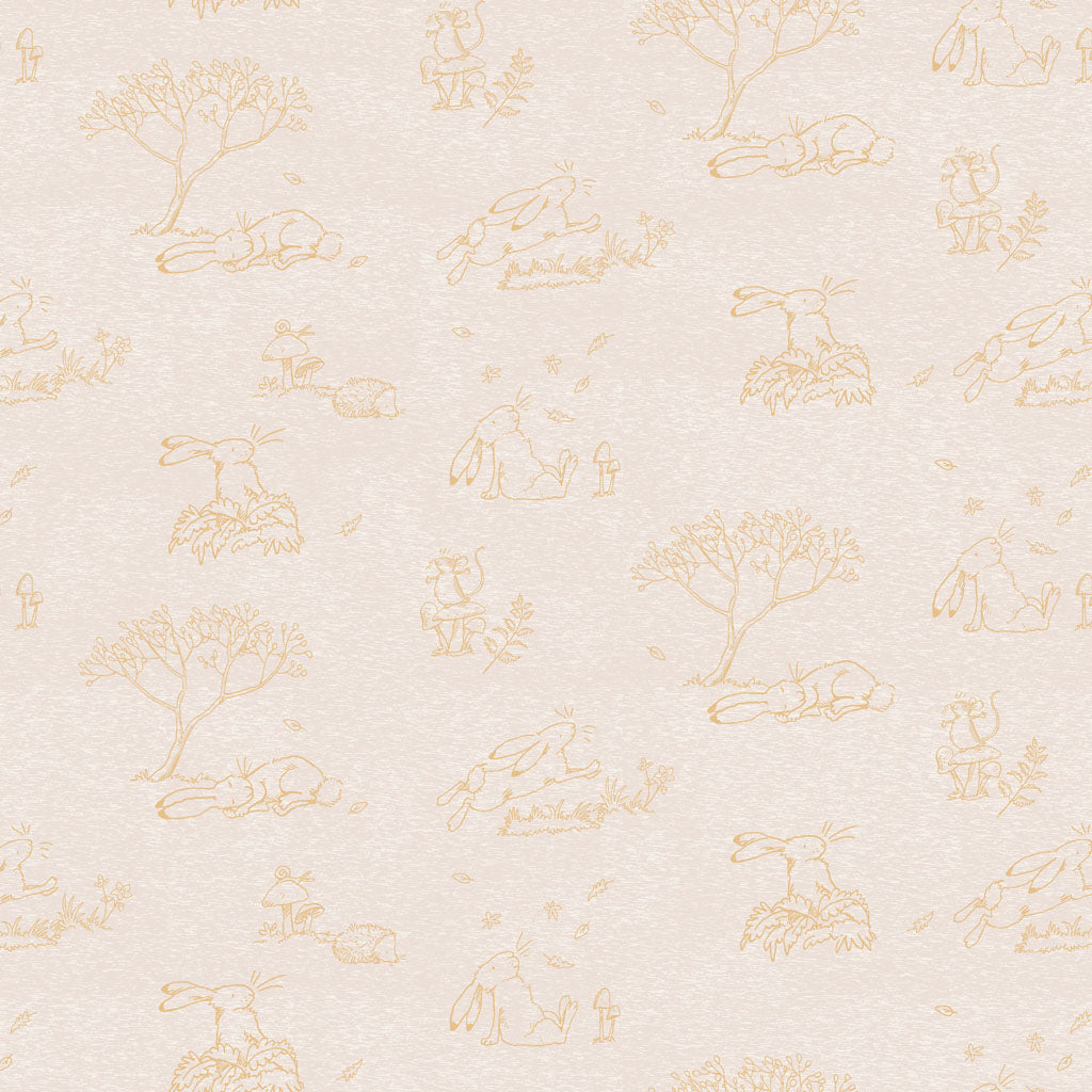 Toile Light Khaki - Guess How Much I Love You by Clothworks