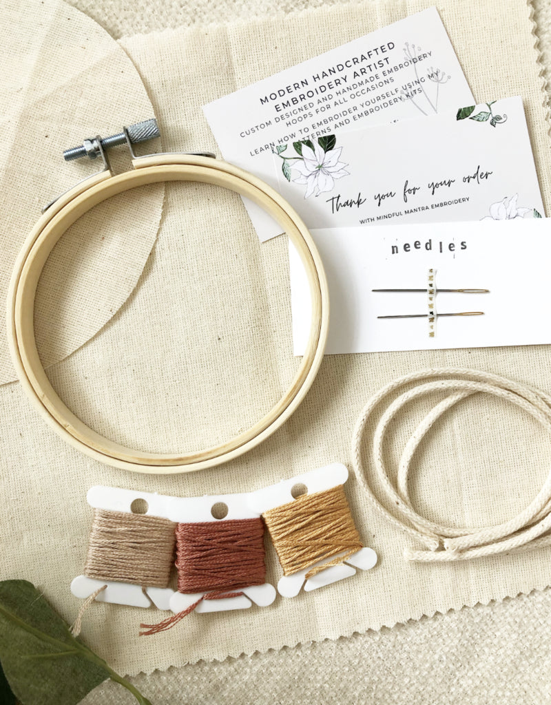 Boho Cord Rainbow Embroidery Kit - Mindful Mantra Embroidery