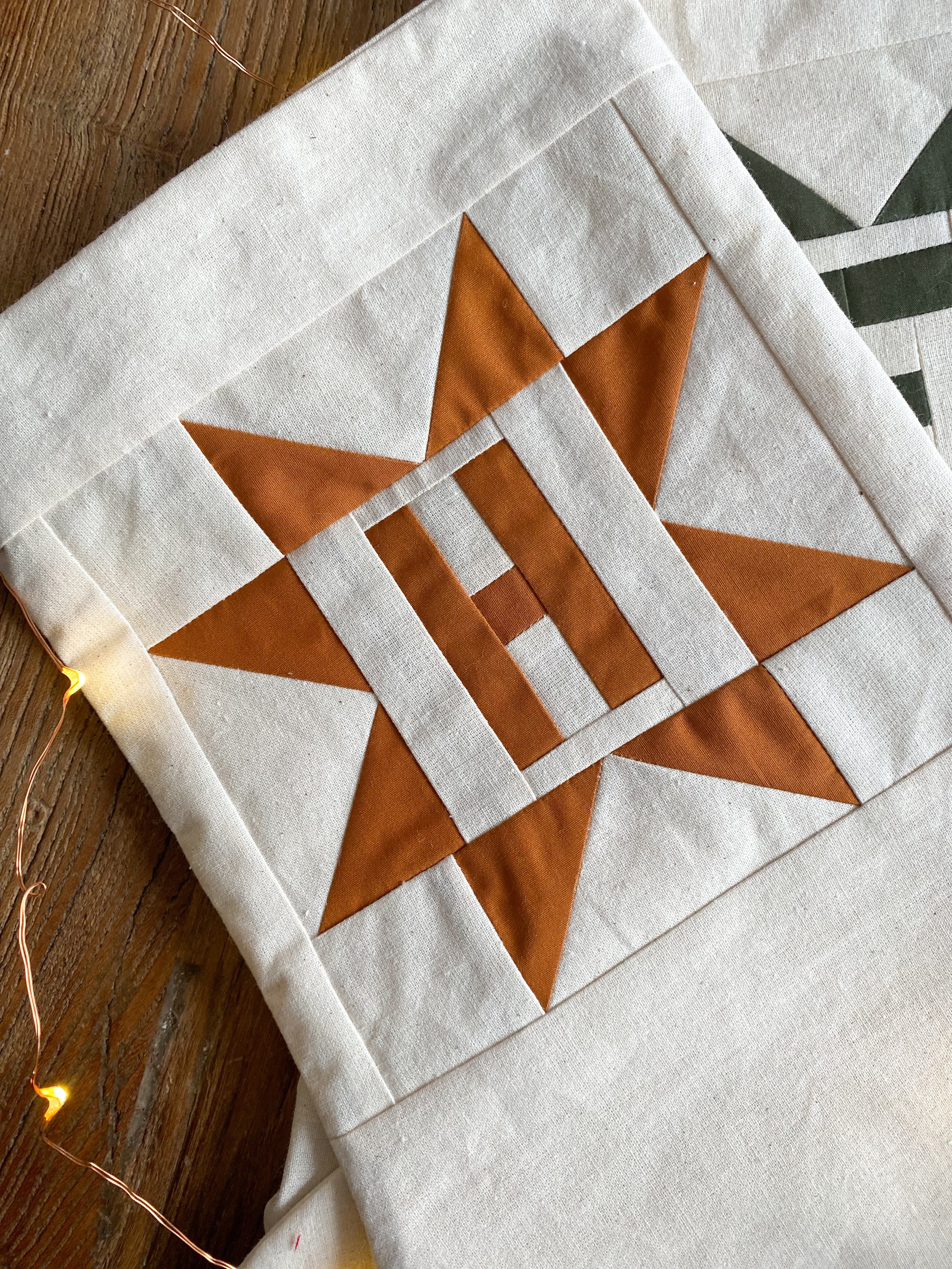 Heirloom Patchwork Star Christmas Stocking with Letter (Unquilted)