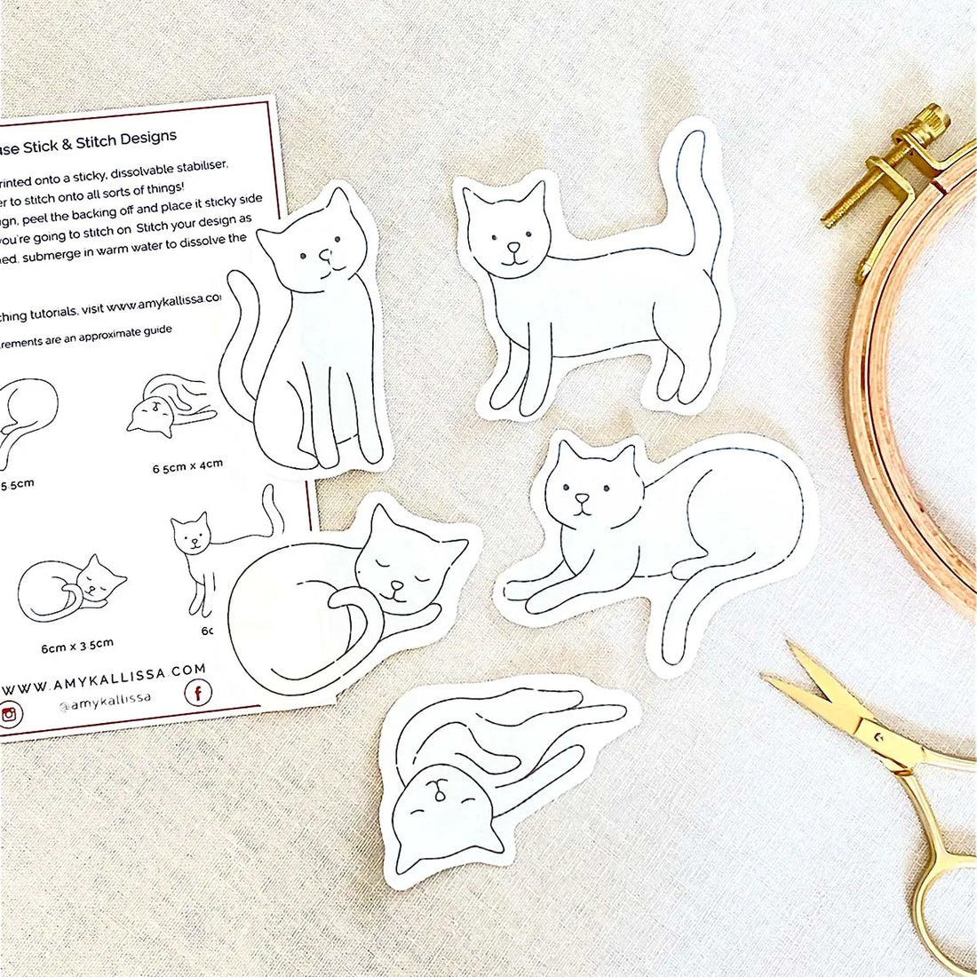 Kitty Crush Stick & Stitch Packs - Amy Kallissa