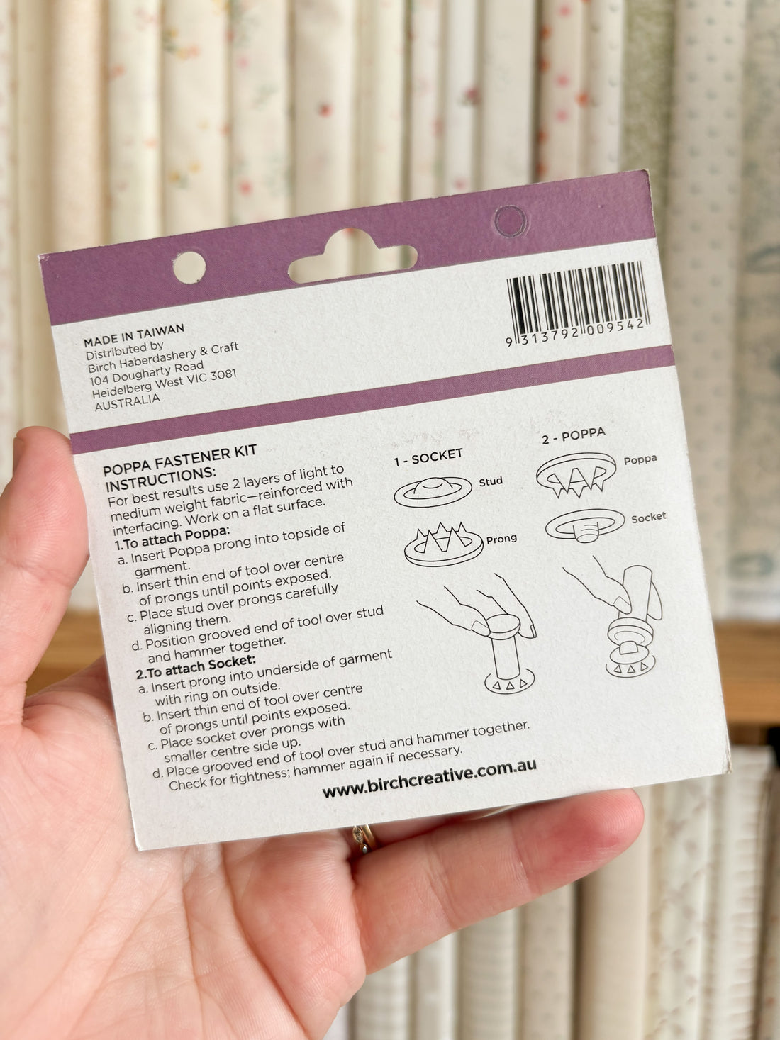 Bronze Poppa Fastener Kit - Birch