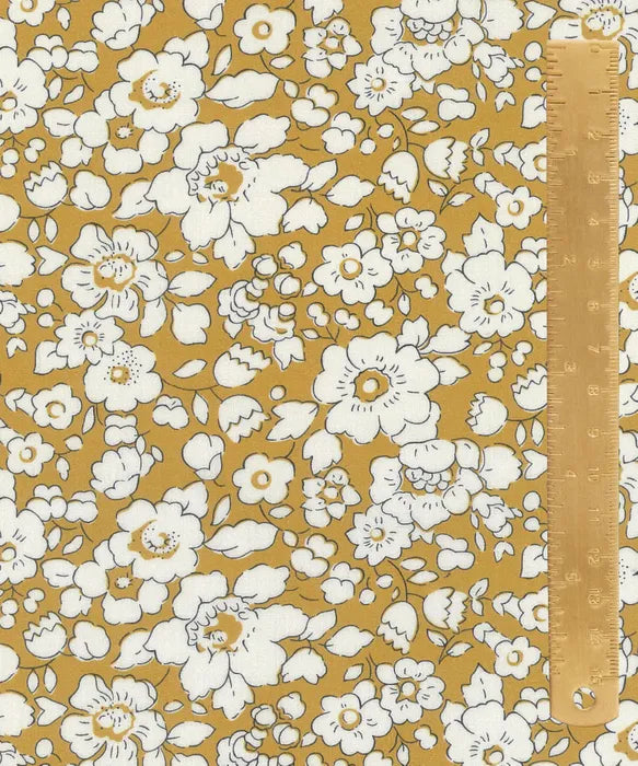 Betsy Boo Mustard - Liberty Tana Lawn