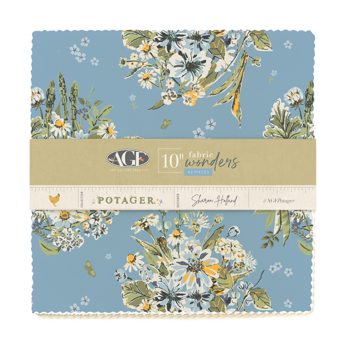 Potager by Sharon Holland - 10&quot; Fabric Wonders (42 Piece)