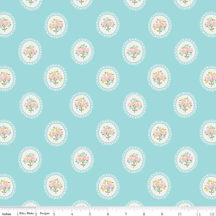 Scallops Aqua - Milk &amp; Honey by Riley Blake Designs