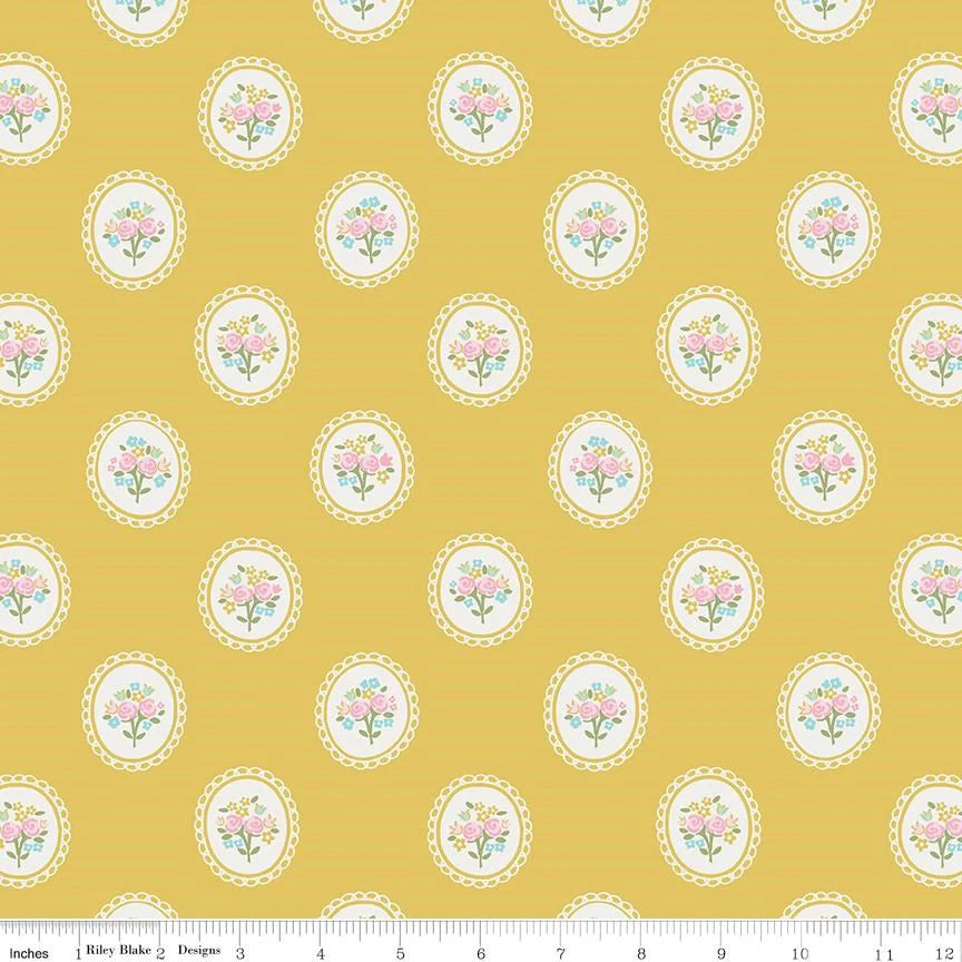 Scallops Gold - Milk &amp; Honey by Riley Blake Designs
