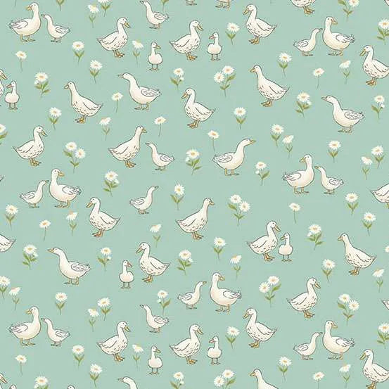 Ducks Teal - Little Ones by Makower