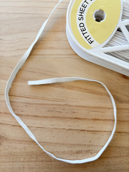 Knitted Elastic 6mm (1/4") White - Birch