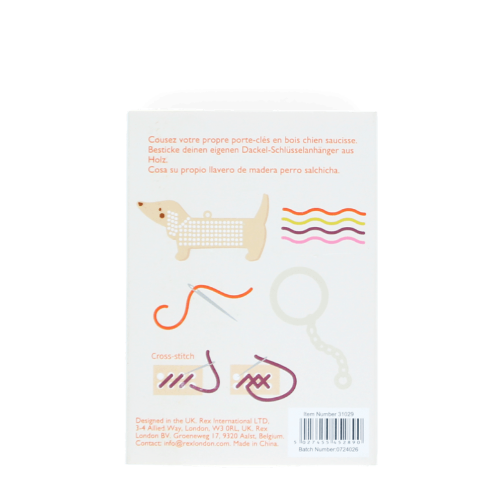 Rex London Stitch Your Own Keyring - Sausage Dog