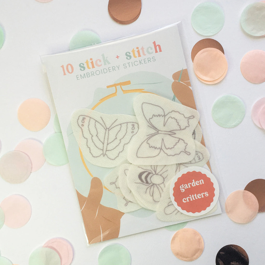 Garden Critters Stick &amp; Stitch Pack - Craft Make Do