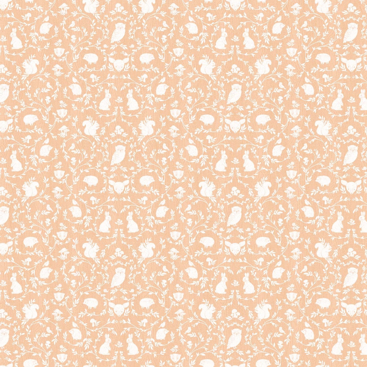 Animal Damask Light Rust - Woodland Adventures by Northcott
