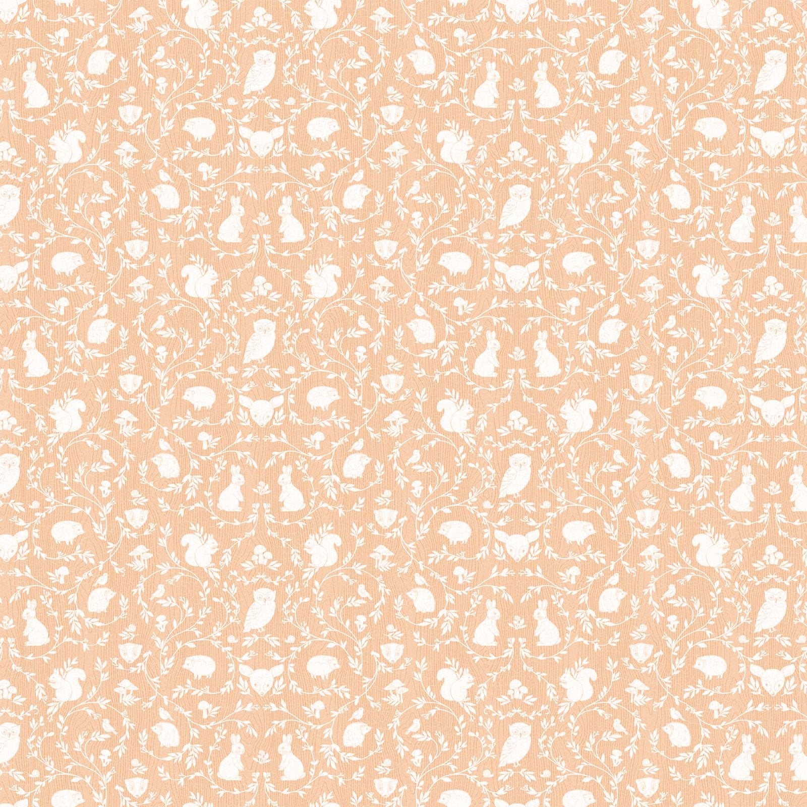 Animal Damask Light Rust - Woodland Adventures by Northcott