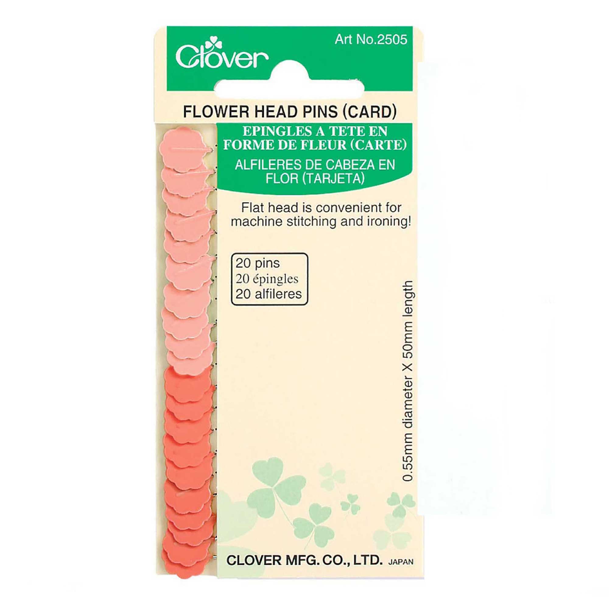 Clover Flower Head Pins | 20 Pack