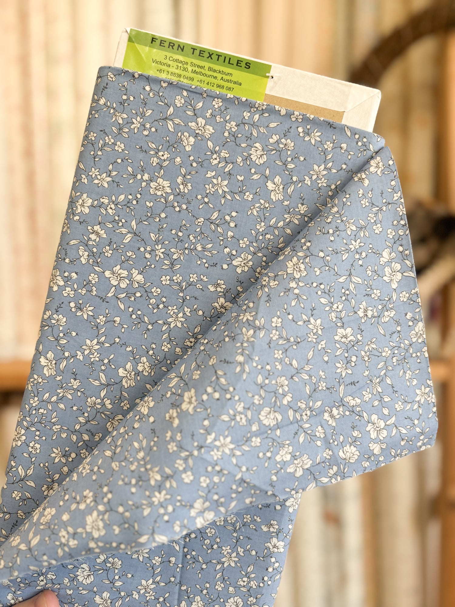 Cerulean Dainty Floral 3026-650-5C by Hokkoh