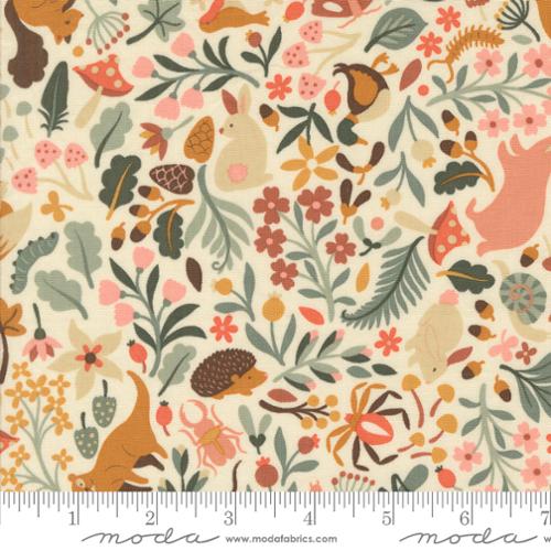 Flora and Fauna Ecru - Acorn Hollow by Moda