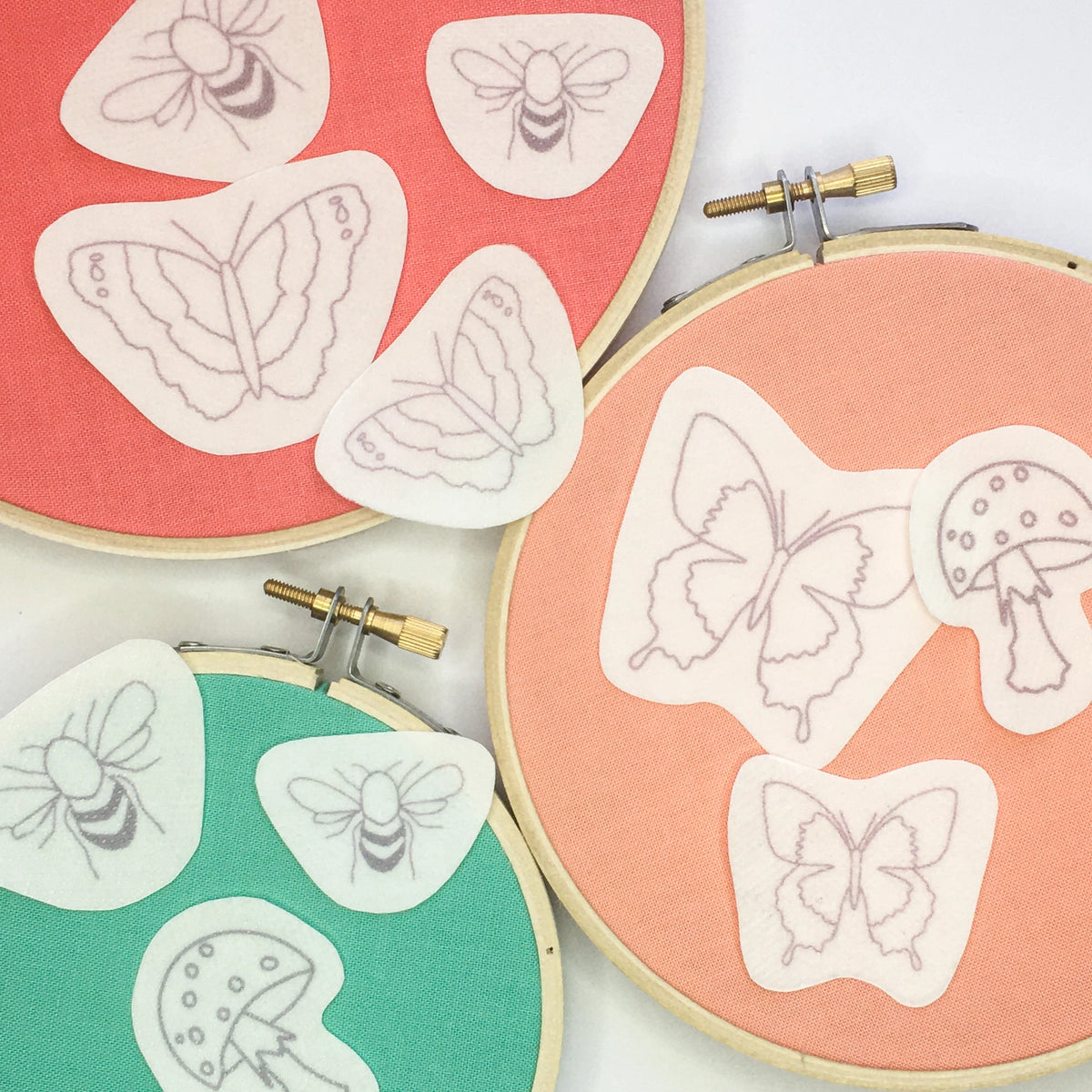 Garden Critters Stick &amp; Stitch Pack - Craft Make Do