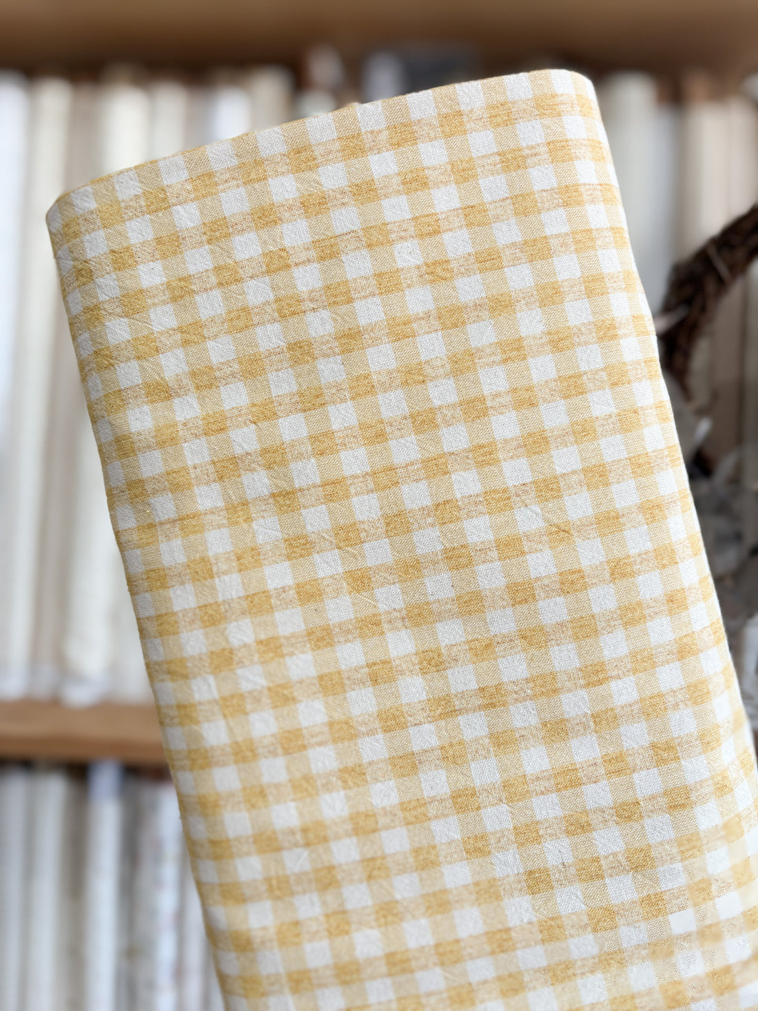 Yellow Gingham - Japanese Yarn Dyed Cotton 32400-63