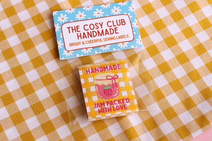 Handmade Jam Packed With Love Labels - Cosy Club Handmade