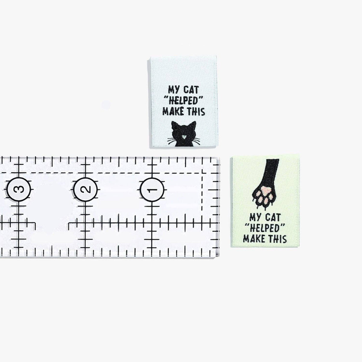 My Cat "Helped" Make This Woven Labels - Kylie and the Machine