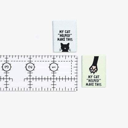 My Cat "Helped" Make This Woven Labels - Kylie and the Machine