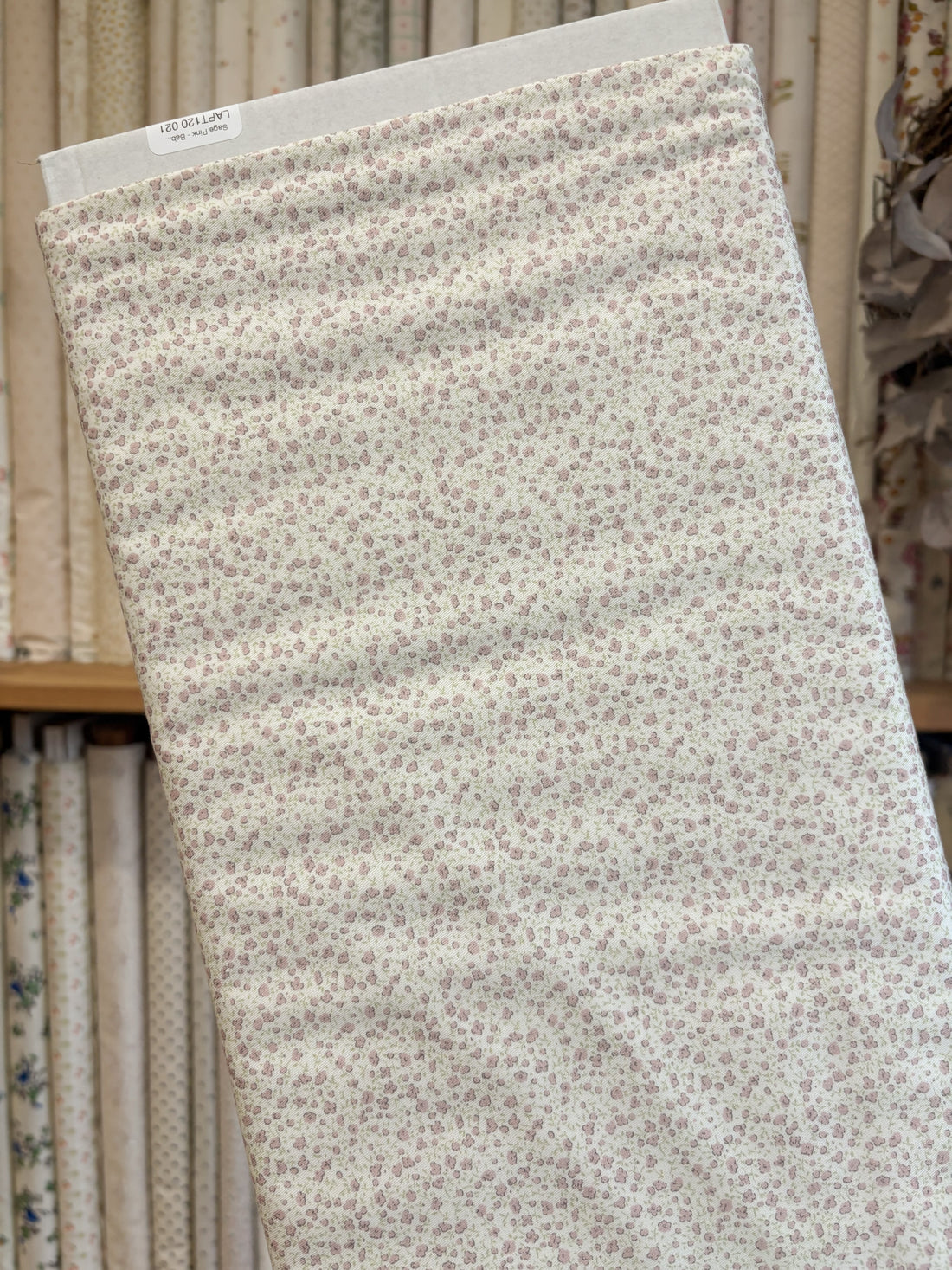 Sage Pink - Baby Flower Twill by La Ta Te