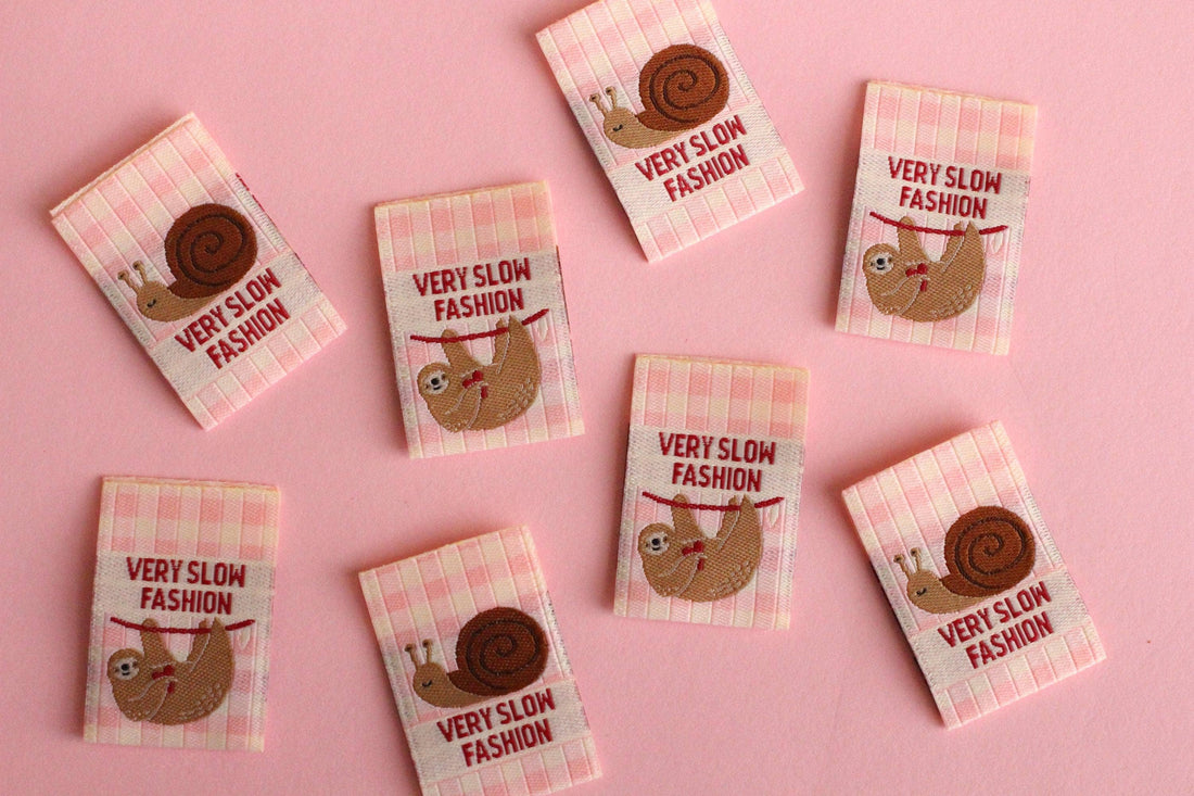 Slow Fashion Snail Sloth Labels - Cosy Club Handmade