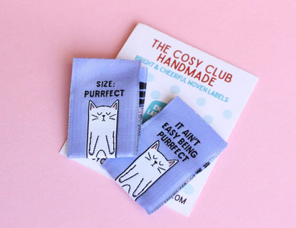 Purrfect Cat Labels - Cosy Club Handmade