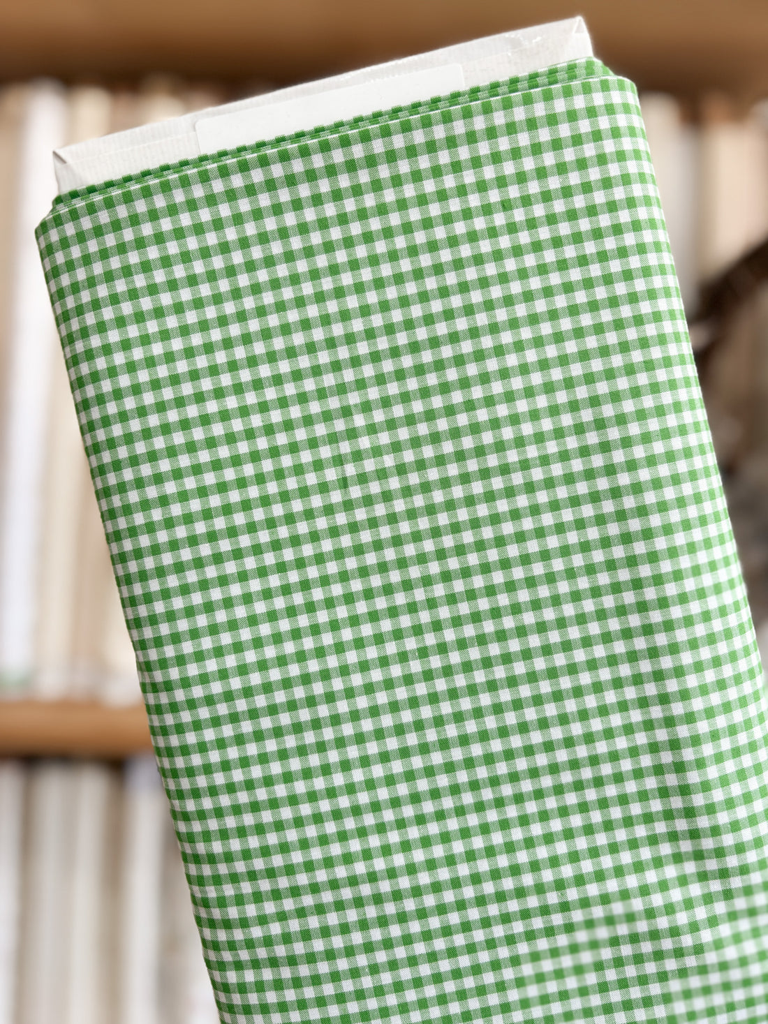 Green Gingham 1/8&quot; 53000-210 - Japanese Yarn Dyed Broadcloth