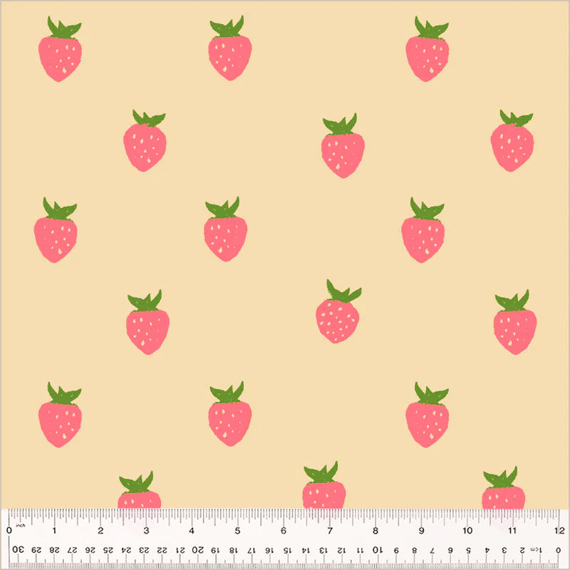 Berry Ecru 108&quot; Wideback - Heather Ross Widebacks by Windham Fabrics
