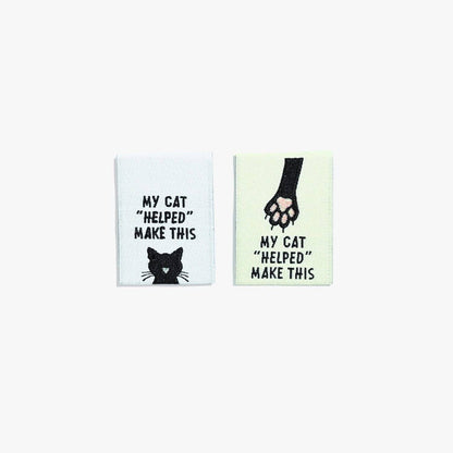 My Cat "Helped" Make This Woven Labels - Kylie and the Machine