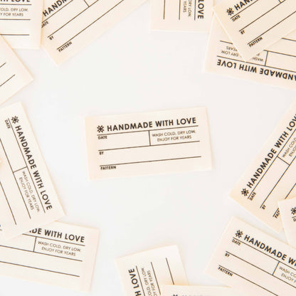 Quilt Info Large Labels - Sarah Hearts