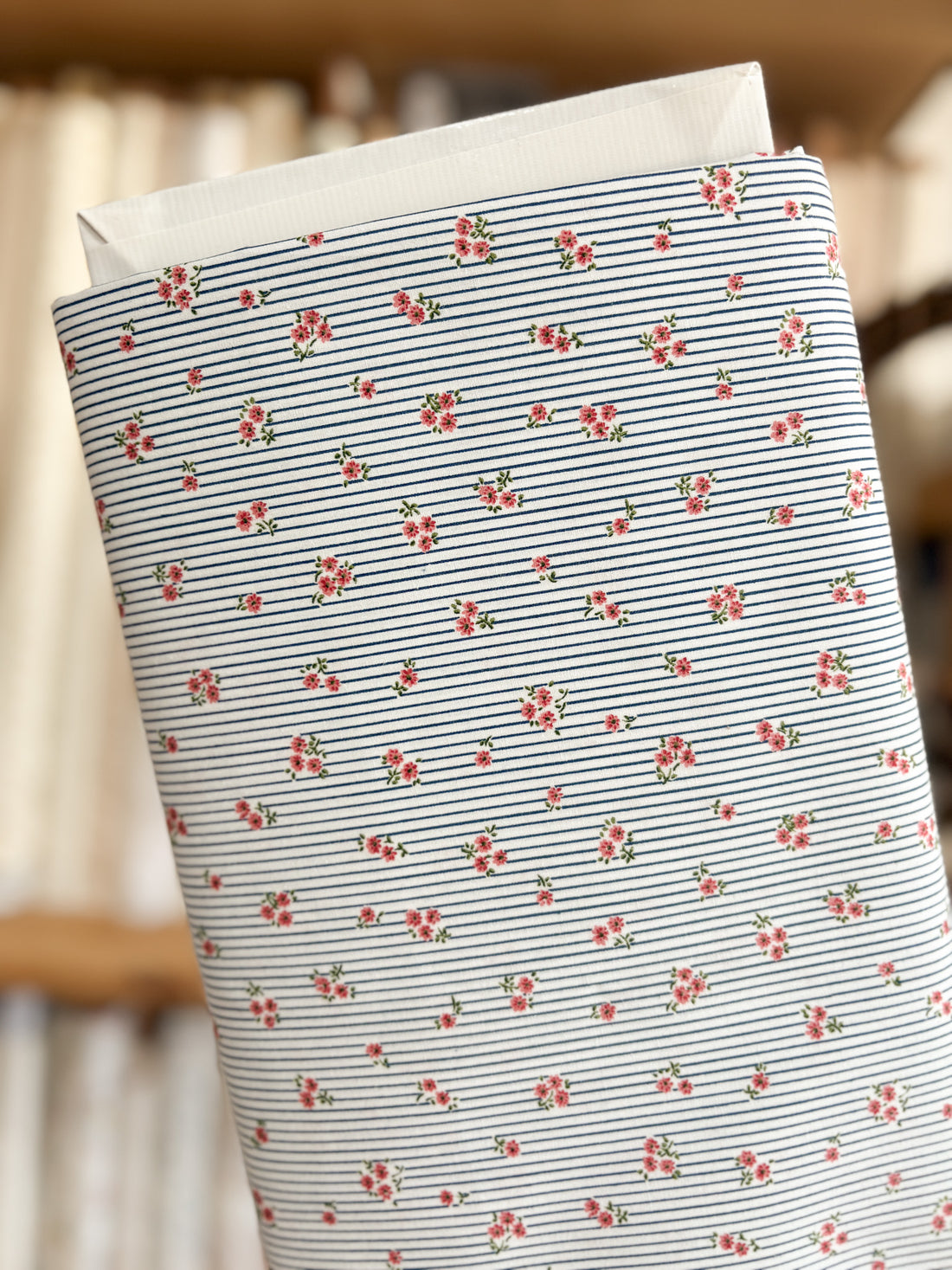 Blue Floral Stripe 6110-D2-4 by Sevenberry