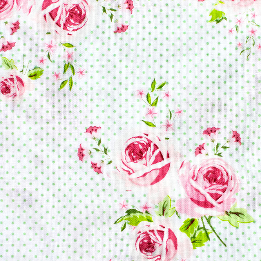 Roses White &amp; Green - Summer Loft by Birch