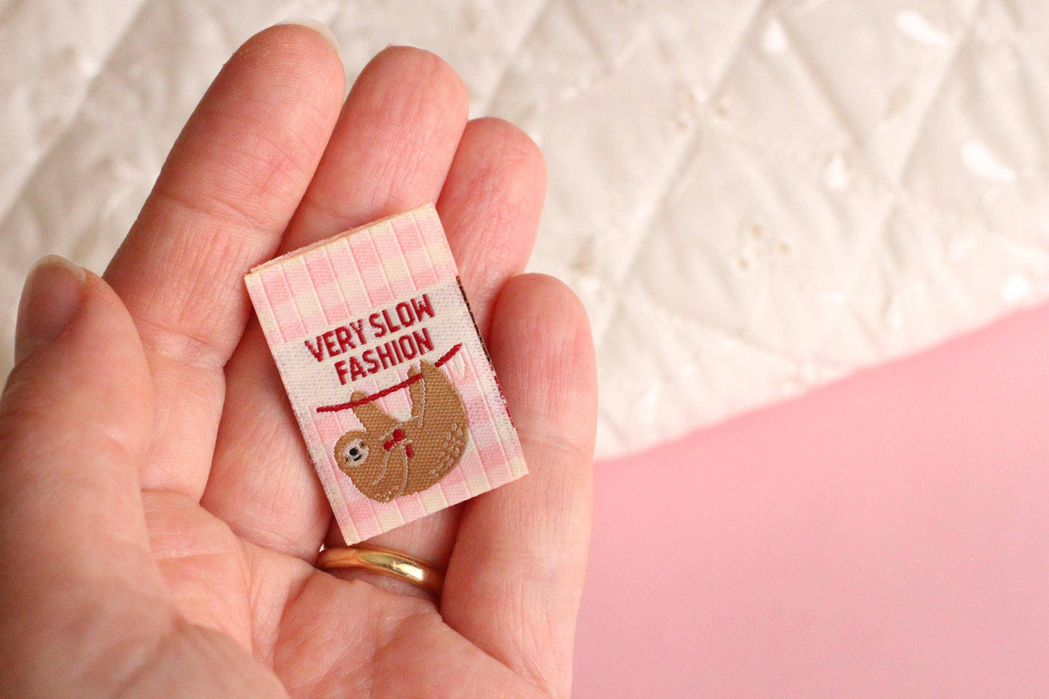 Slow Fashion Snail Sloth Labels - Cosy Club Handmade