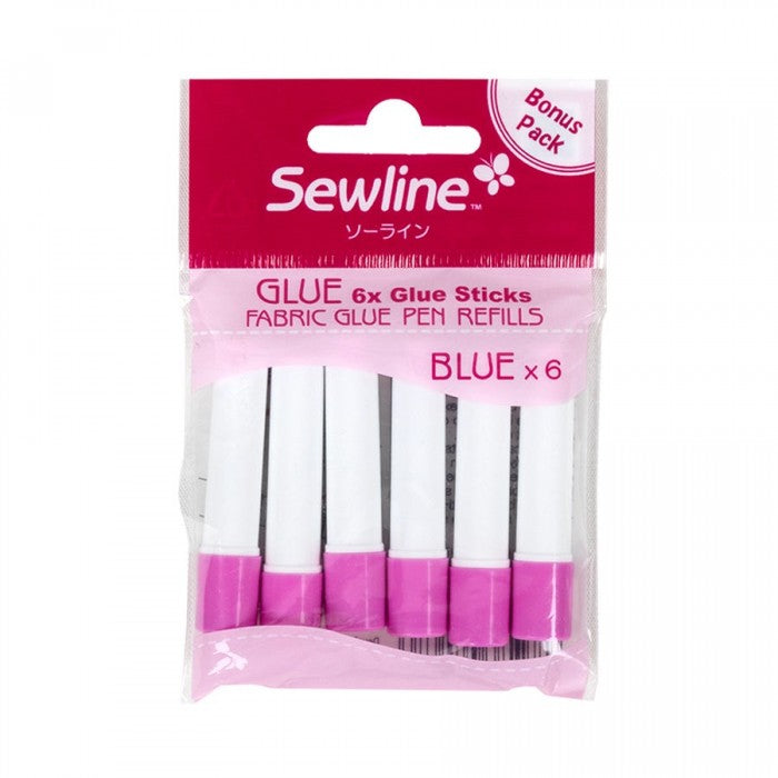 Glue Pen Refills 6 Pack (Blue) - Sewline