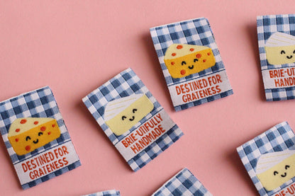 Cheese Sewing Labels - Cosy Club Handmade