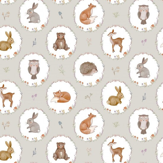 Circles Soft Grey - Little Treasures by Nutex