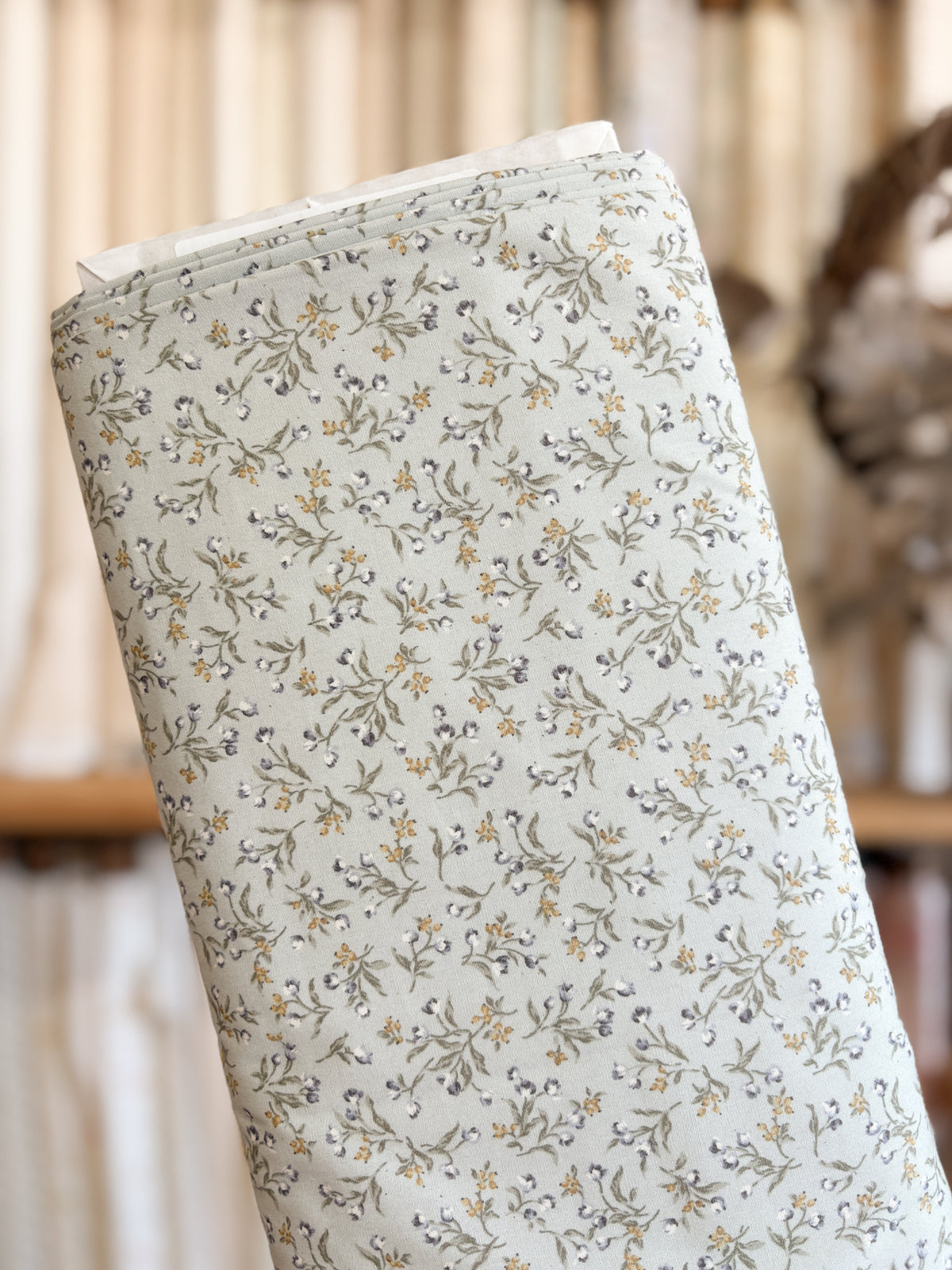 Floral on Duckegg 850522-D1-4 by Sevenberry