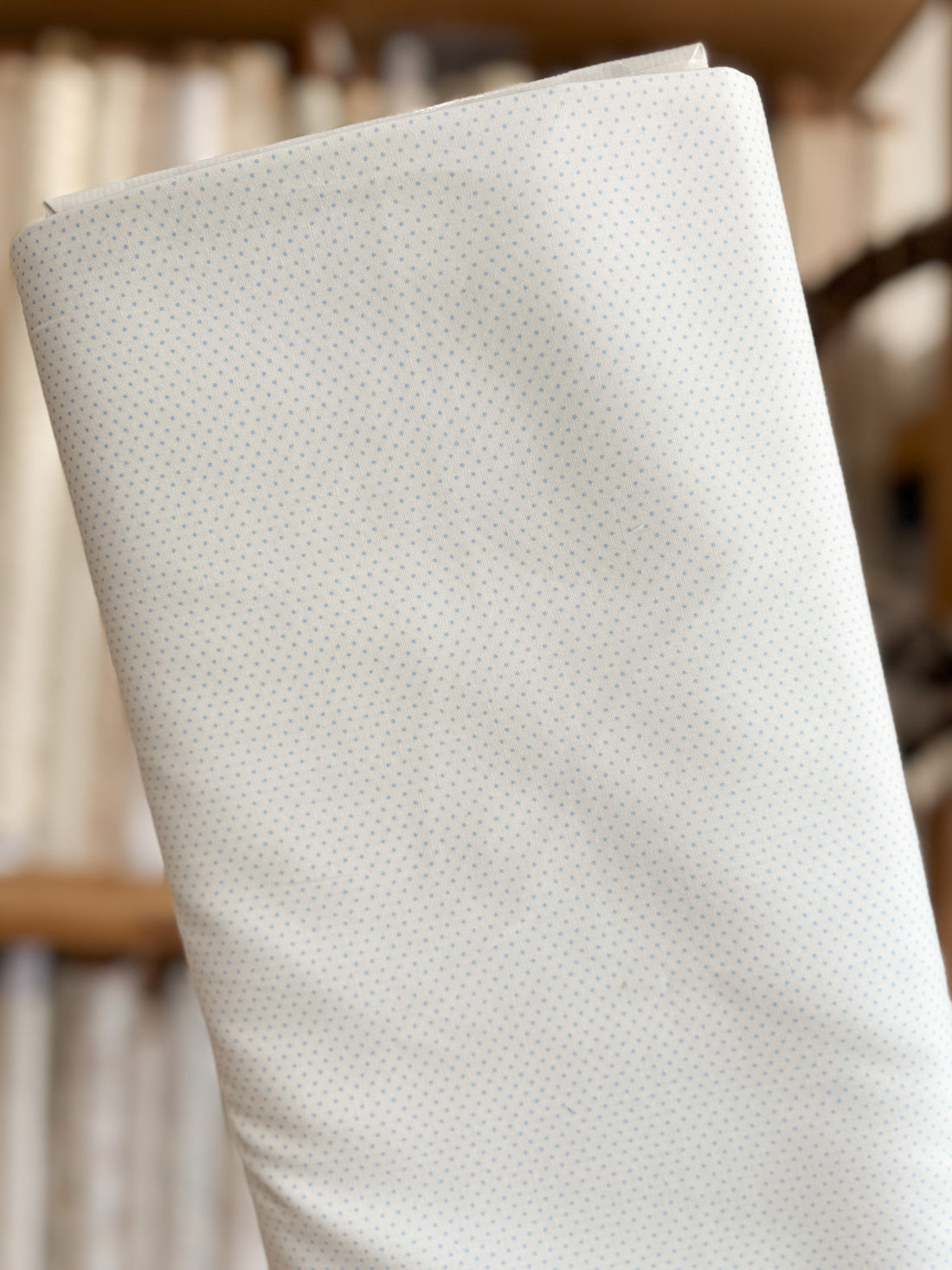 Light Blue Micro Dot on Cream 88190-D1-31 - Petite Basics by Sevenberry