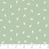 Fabric swatch of white birds on sage background