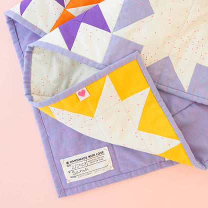 Quilt Info Large Labels - Sarah Hearts