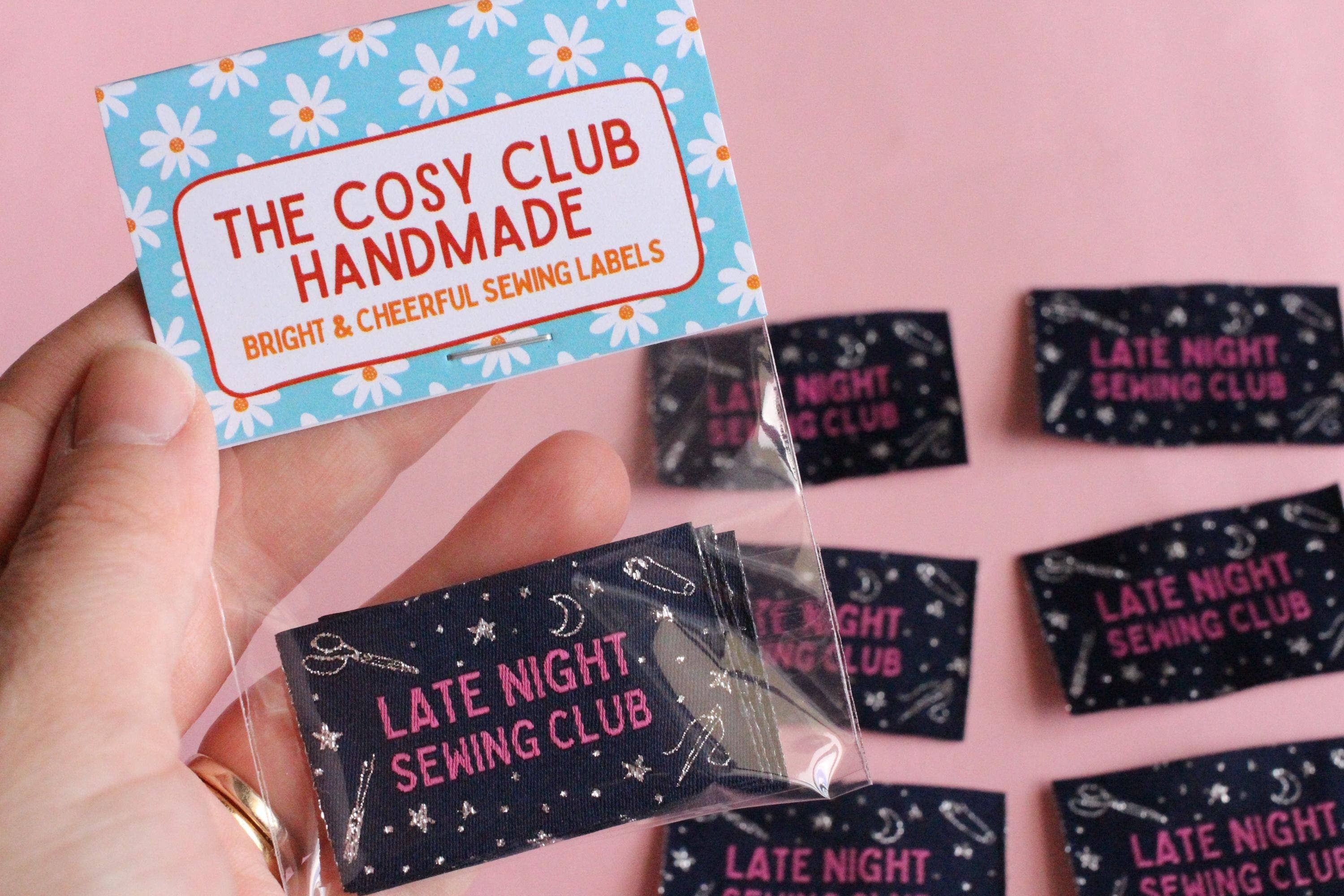 Late Night Sewing Club - Pack of 5 Fun Woven Sewing Labels