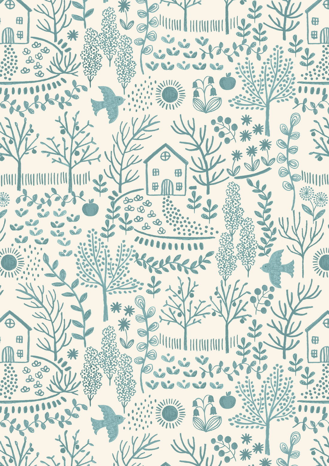 Cosy Home &amp; Garden on Cream - Cosy Home by Lewis &amp; Irene