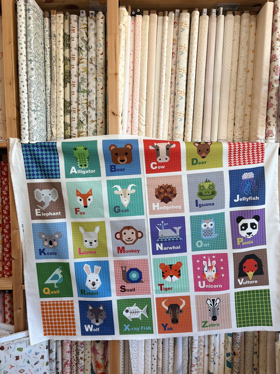 6" Square Alphabet Panel - Animal Alphabet by Lewis & Irene