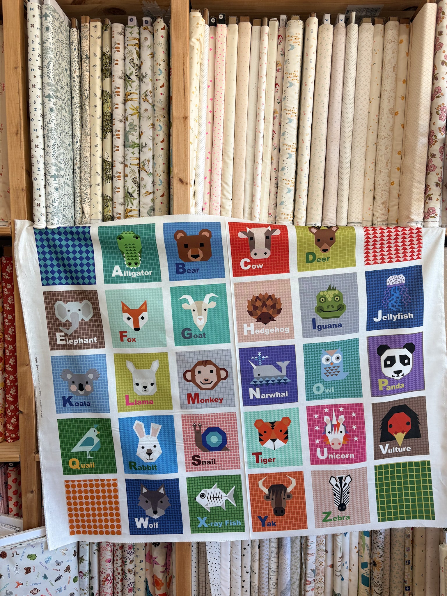 6" Square Alphabet Panel - Animal Alphabet by Lewis &amp; Irene