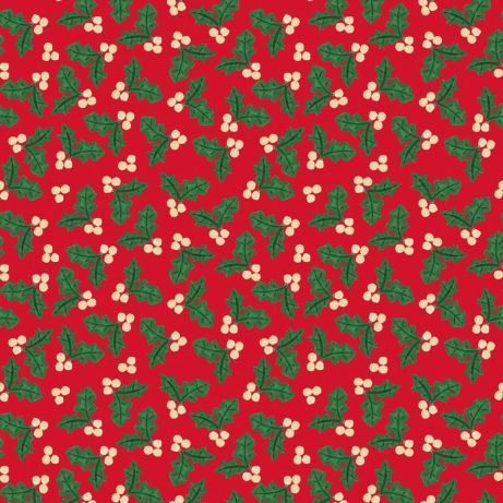 Holly Festive Red - Merry Happy Christmas by Lewis &amp; Irene