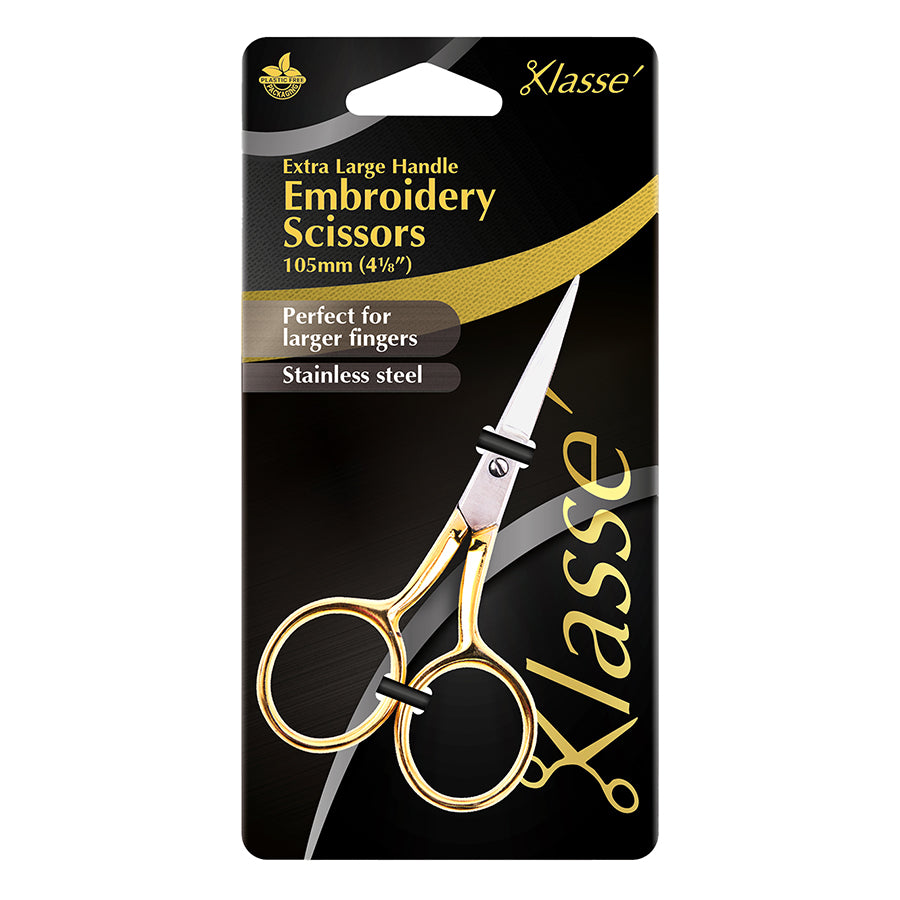 Embroidery Scissors with Extra Large Handle 4" - Klasse